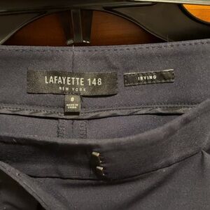 Lafayette 148 Dark Blue Trousers, 8